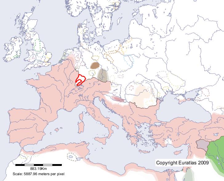 Karte von Suebi im Jahre 1