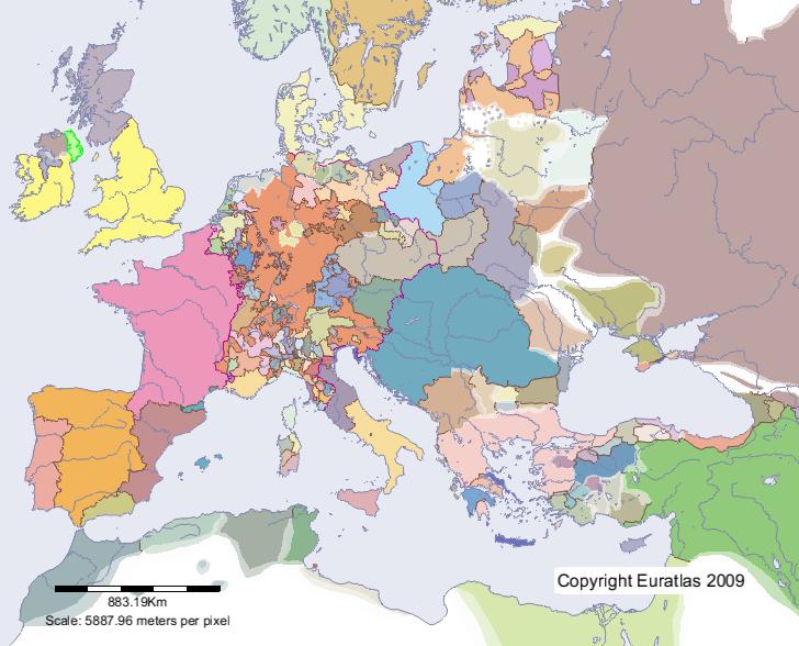 Carte de Ulster en l'an 1300